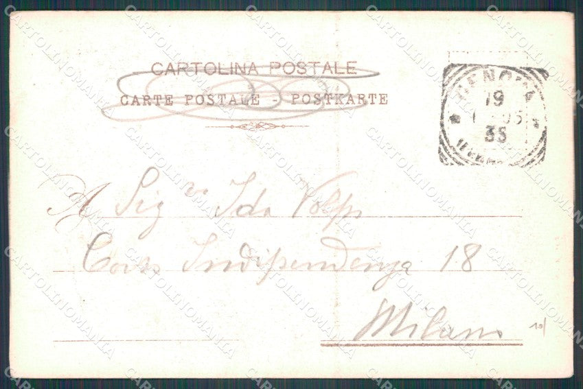 Genova Città Staglieno Tomba Giuseppe Mazzini cartolina WX2548 – retro