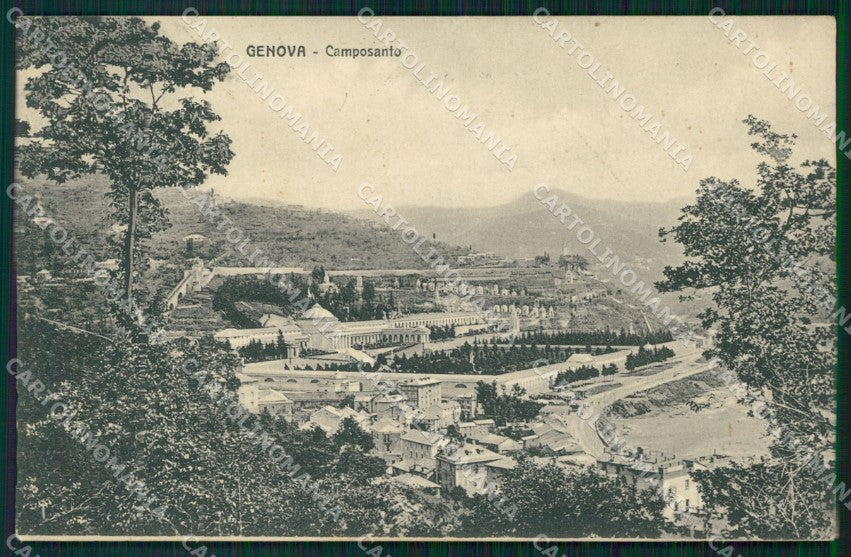 Genova Città Camposanto PIEGHINA cartolina WX2551 – fronte