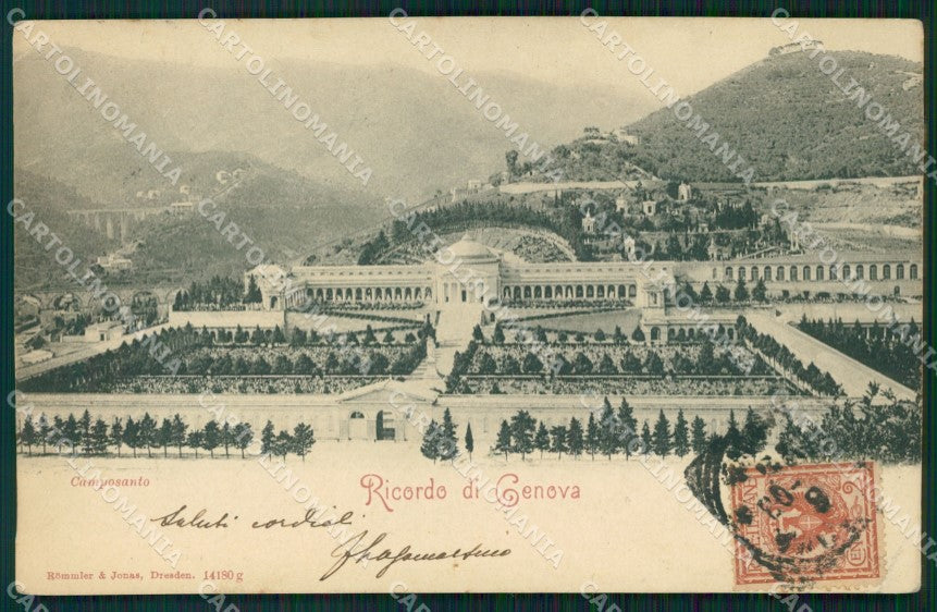 Genova Città Camposanto PIEGHINA cartolina WX2552 – fronte