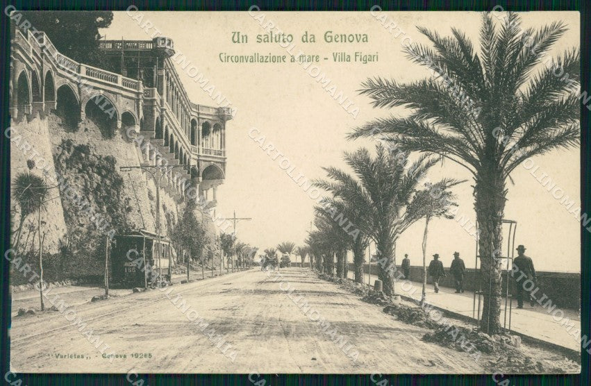 Genova Città Circonvallazione a Mare Tram cartolina WX2562 – fronte