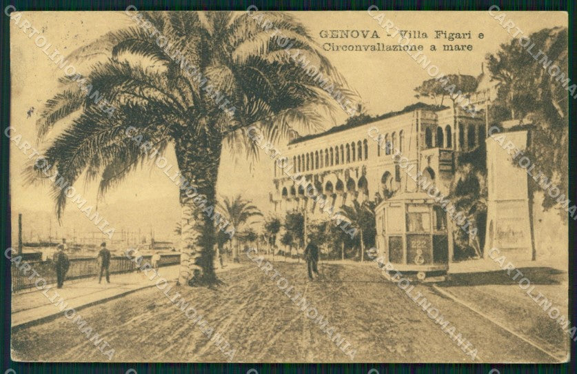 Genova Città Circonvallazione a Mare Tram PIEGA cartolina WX2563 – fronte
