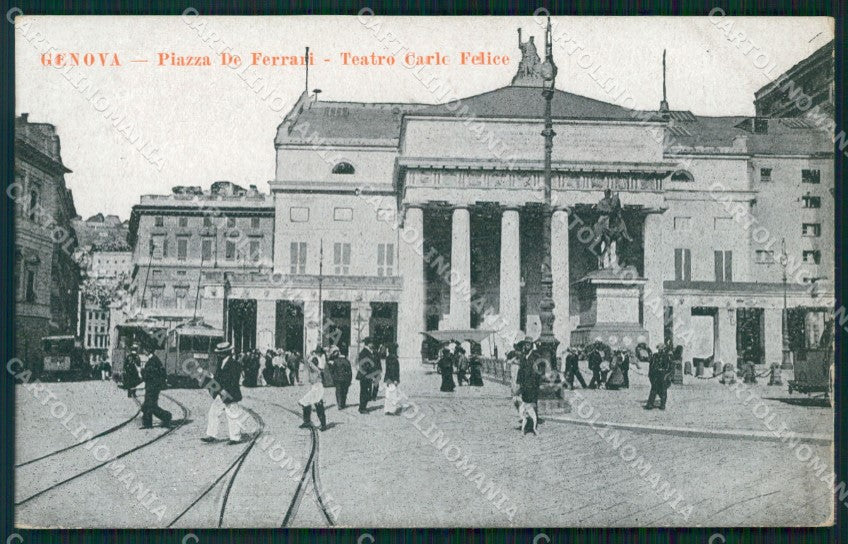 Genova Città Teatro Tram cartolina WX2595 – fronte