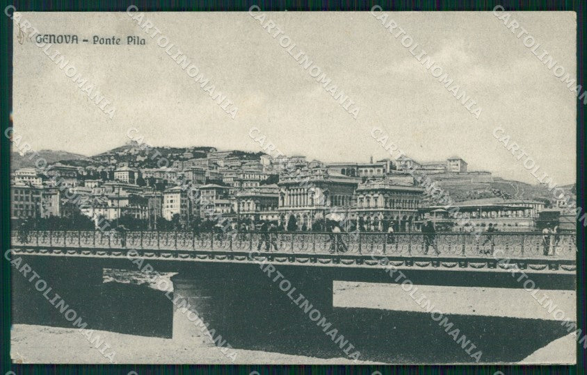Genova Città Ponte Pila cartolina WX2606 – fronte