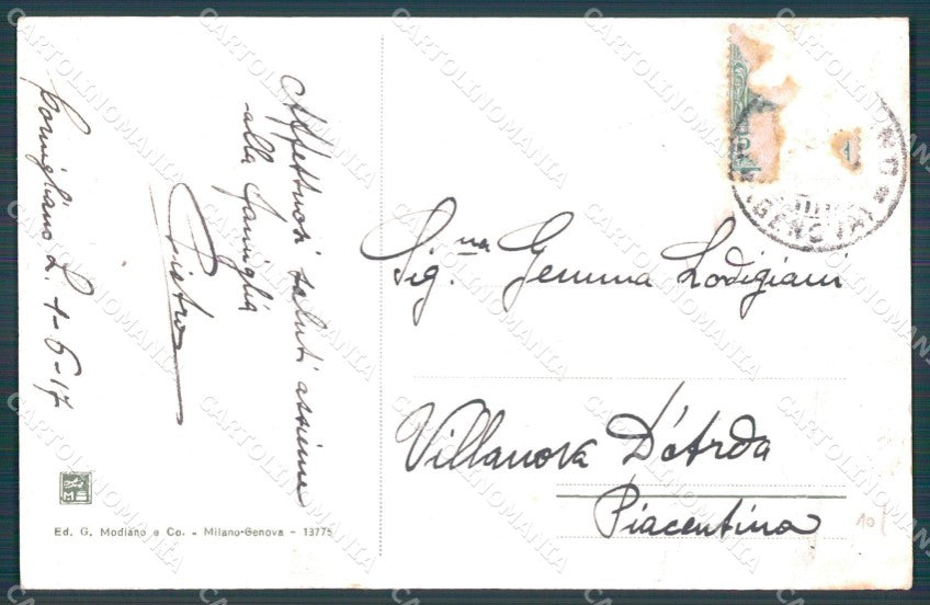 Genova Città Palazzo della Borsa ABRASA cartolina WX2610 – retro