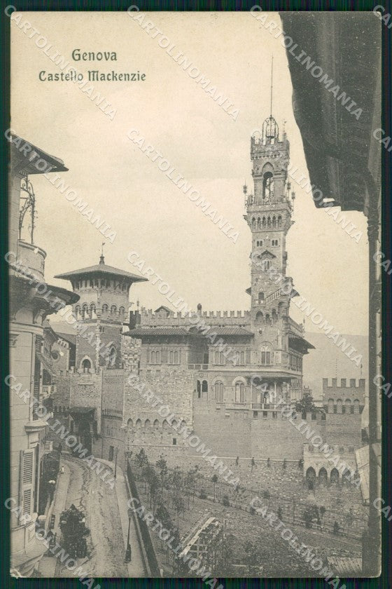 Genova Città Castello Mackenzie cartolina WX2611 – fronte
