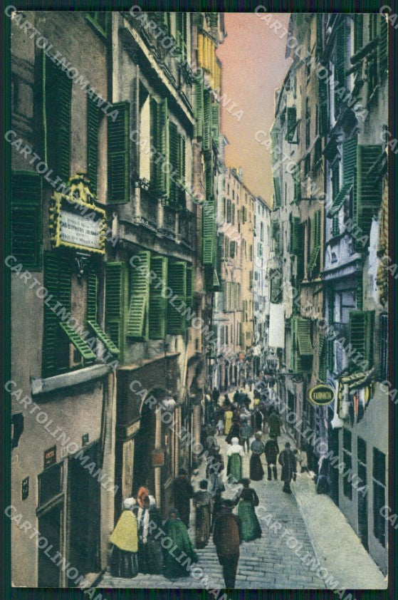 Genova Città Vico Ponticello Casa Cristoforo Colombo cartolina WX2613 – fronte