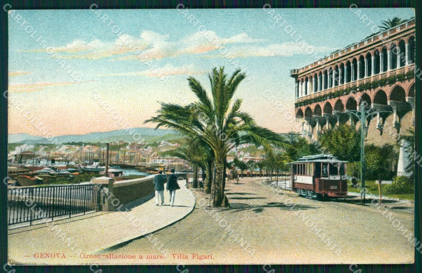 Genova Città Circonvallazione a Mare Tram cartolina WX2617 – fronte