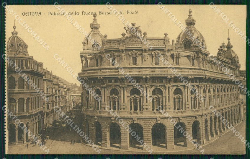 Genova Città Palazzo Nuova Borsa Posta cartolina WX2622 – fronte