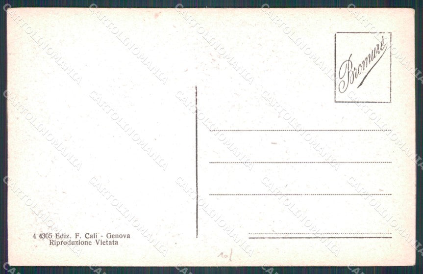 Genova Città Via XX Settembre Tram cartolina WX2627 – retro