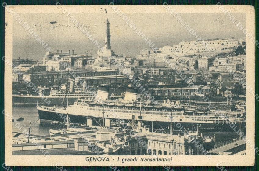 Genova Città Transatlantici cartolina WX2635 – fronte