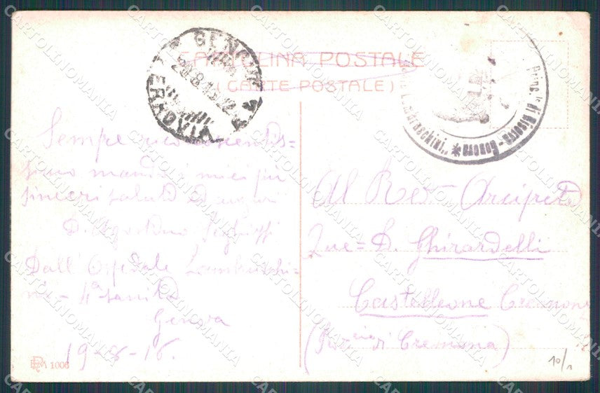 Genova Città Molo Giano Pescatori cartolina WX2637 – retro