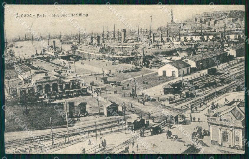 Genova Città Stazione Marittima cartolina WX2639 – fronte