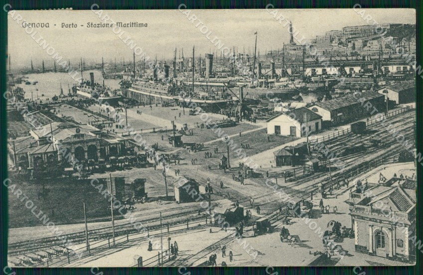 Genova Città Stazione Marittima cartolina WX2642 – fronte