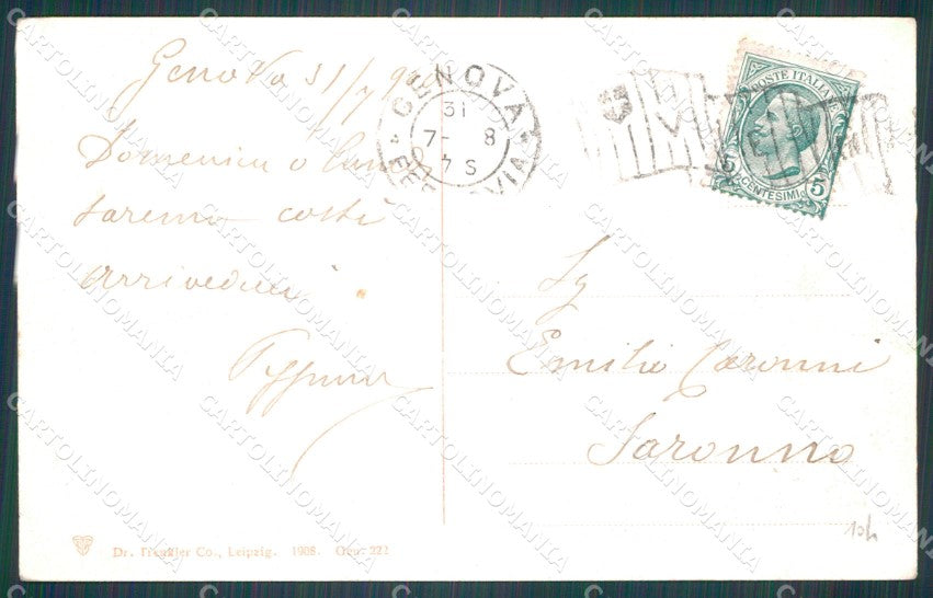 Genova Città Porto cartolina WX2643 – retro