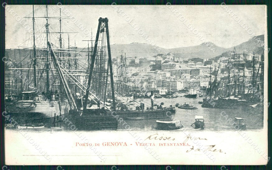 Genova Città Porto cartolina WX2647 – fronte