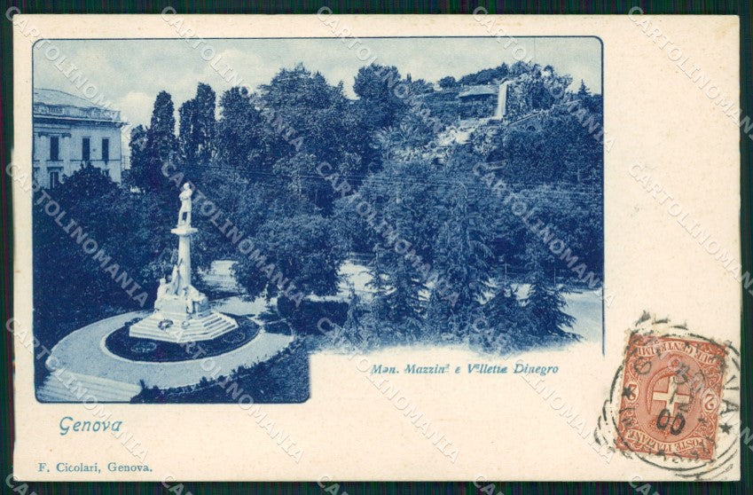 Genova Città Villetta di Negro cartolina WX2651 – fronte