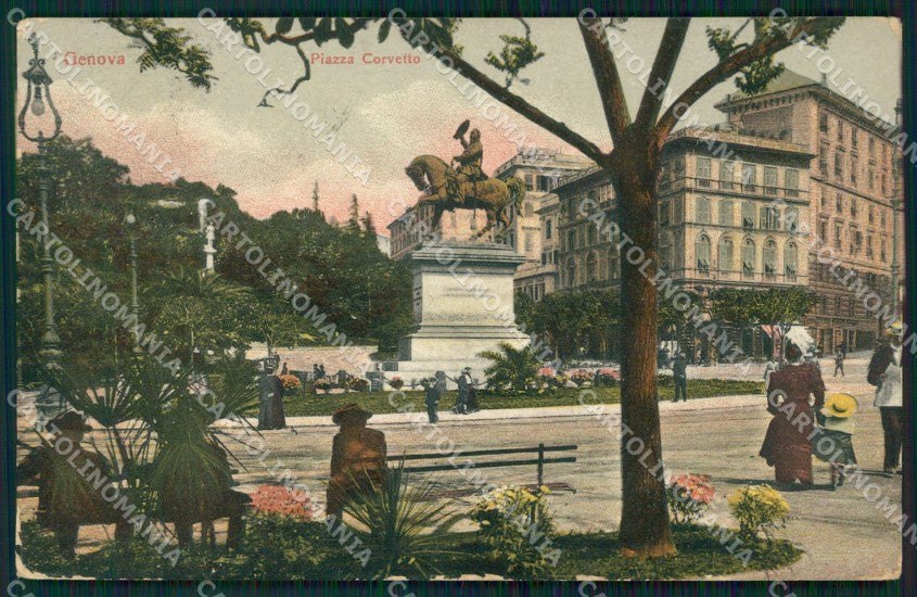 Genova Città Piazza Corvetto cartolina WX2655 – fronte