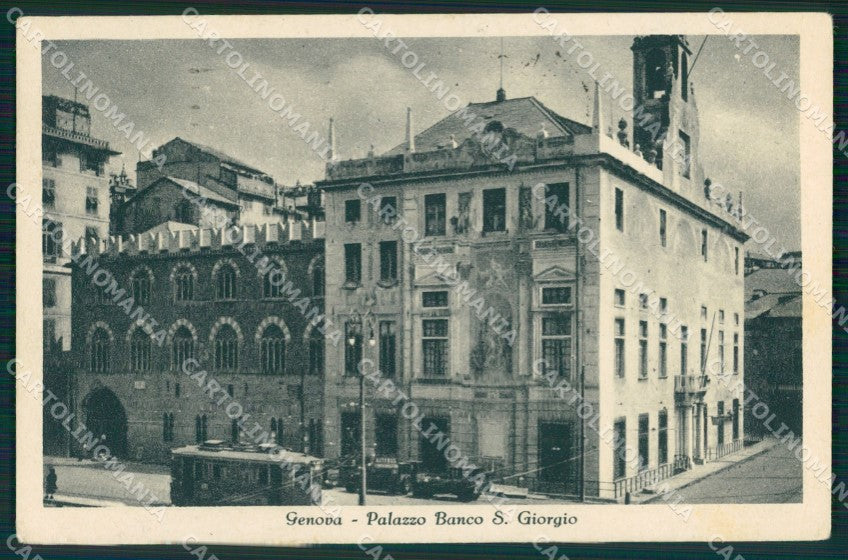 Genova Città Palazzo Banco San Giorgio cartolina WX2662 – fronte