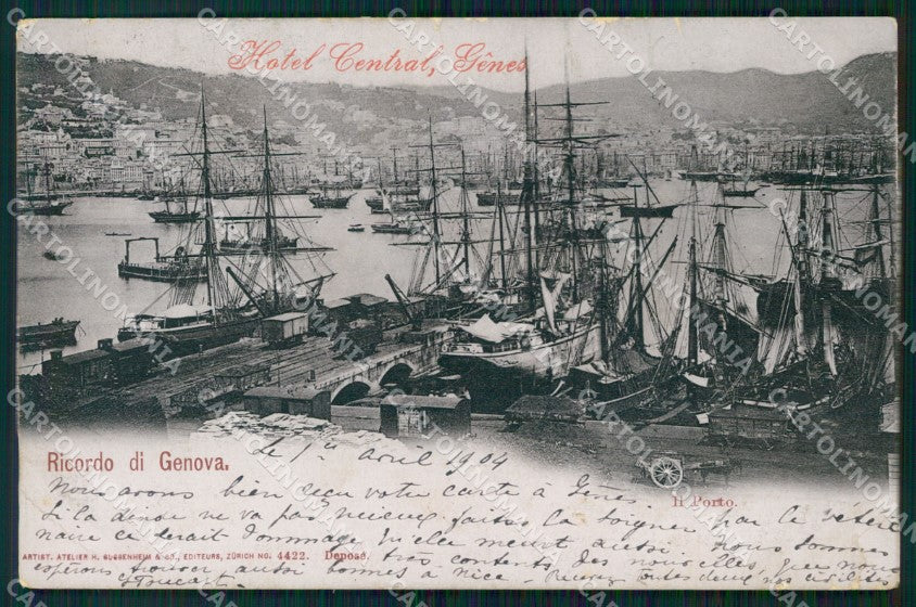Genova Città Porto STRAPPINO PIEGHE cartolina WX2667 – fronte
