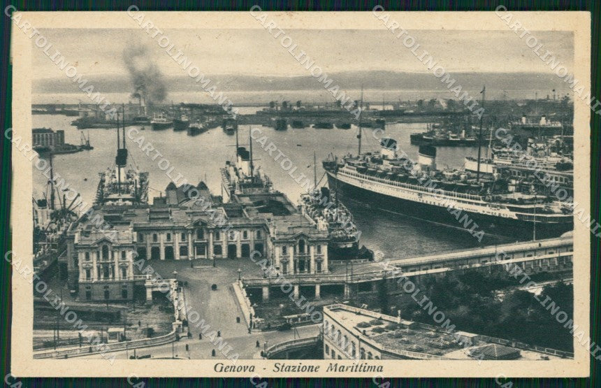 Genova Città Stazione Marittima PIEGHINA cartolina WX2671 – fronte