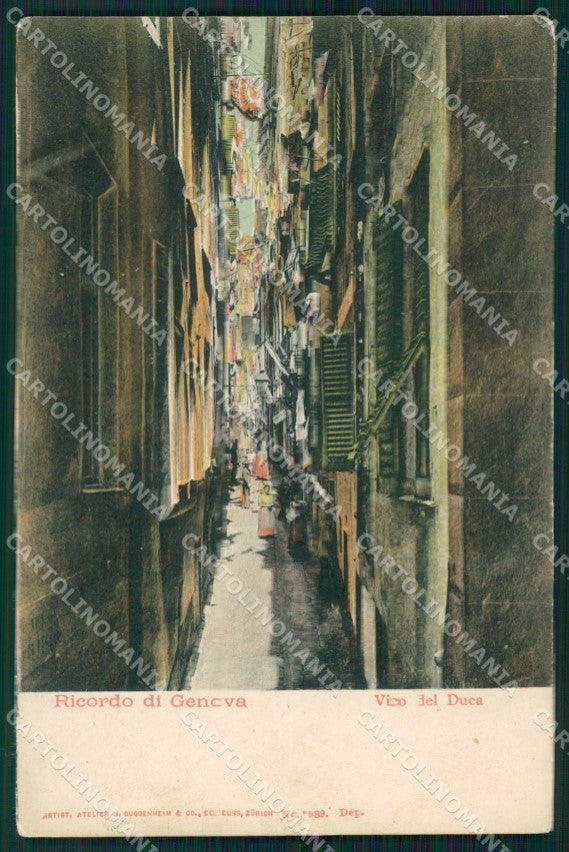 Genova Città Vico del Duca cartolina WX2674 – fronte