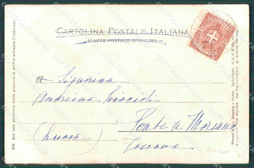 Genova Città San Lorenzo Rilievo SCOLLATA cartolina WX2675 – retro