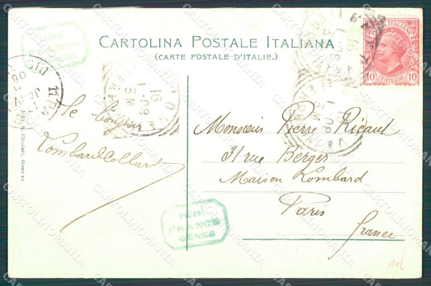 Genova Città PIEGHINA cartolina WX2682 – retro