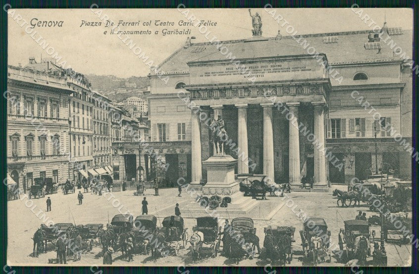 Genova Città Teatro Garibaldi Carrozze cartolina WX2688 – fronte