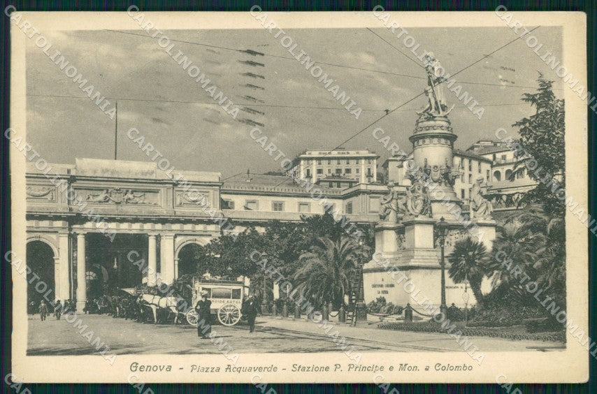 Genova Città Stazione Porta Principe Carrozza cartolina WX2696 – fronte