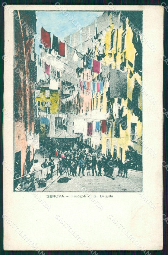 Genova Città Truogoli Santa Brigida cartolina WX2704 – fronte
