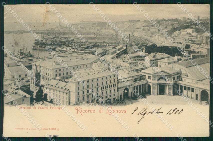 Genova Città Stazione Porta Principe PIEGA cartolina WX2713 – fronte