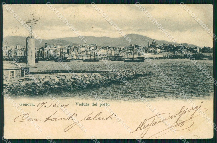 Genova Città Porto cartolina WX2714 – fronte
