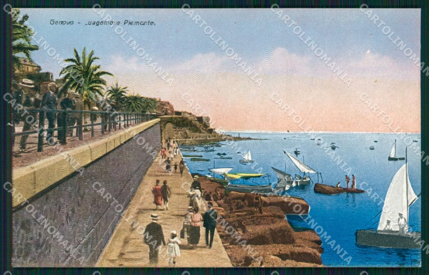 Genova Città Lungomare Piemonte cartolina WX2722 – fronte