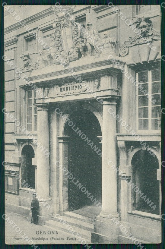 Genova Città Municipio cartolina WX2723 – fronte