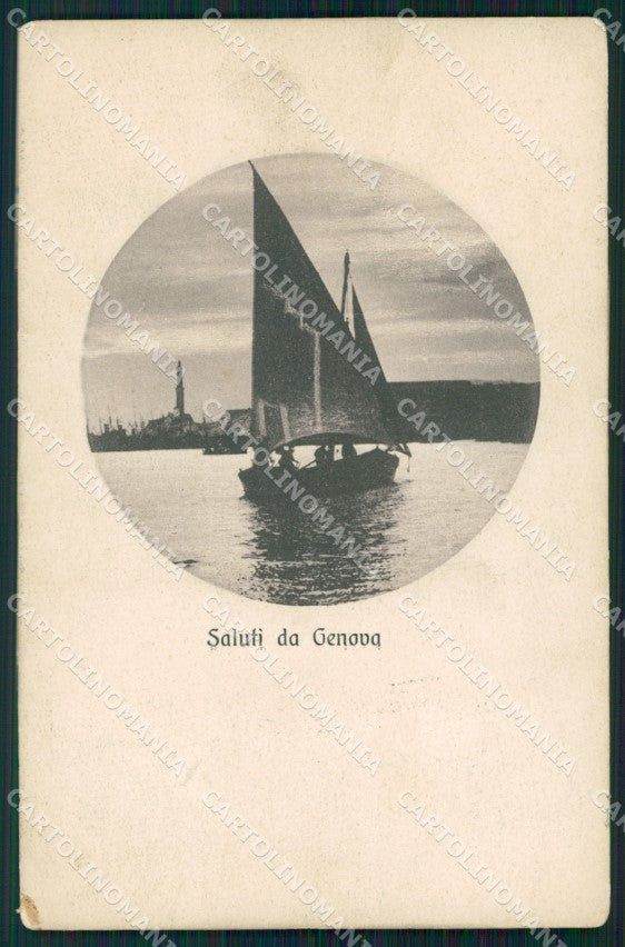 Genova Città Barca cartolina WX2731 – fronte