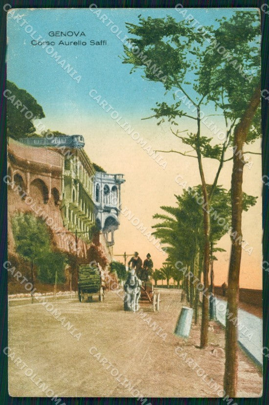 Genova Città Corso Aurelio Saffi Carretti cartolina WX2732 – fronte