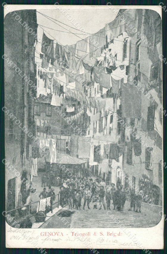 Genova Città Truogoli Santa Brigida cartolina WX2734 – fronte