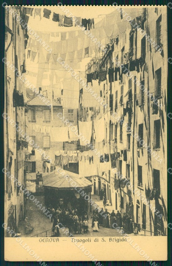 Genova Città Truogoli Santa Brigida cartolina WX2737 – fronte