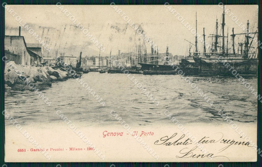 Genova Città Porto cartolina WX2747 – fronte