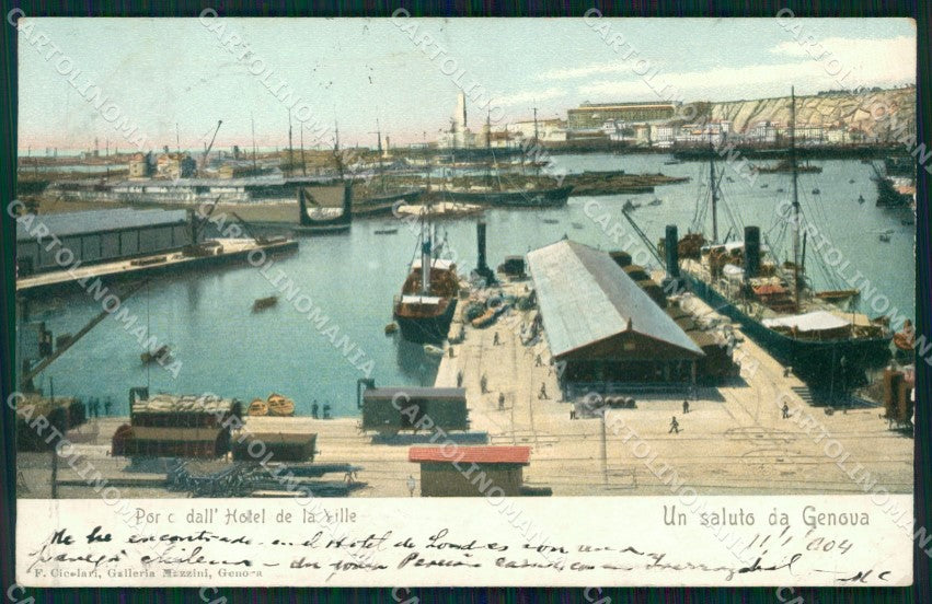 Genova Città Porto cartolina WX2749 – fronte