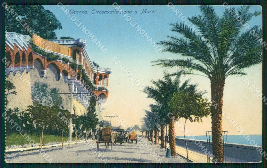 Genova Città Circonvallazione a Mare PIEGA ABRASA cartolina WX2752 – fronte