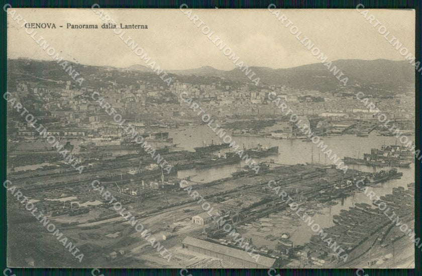 Genova Città Panorama dalla Lanterna cartolina WX2753 – fronte
