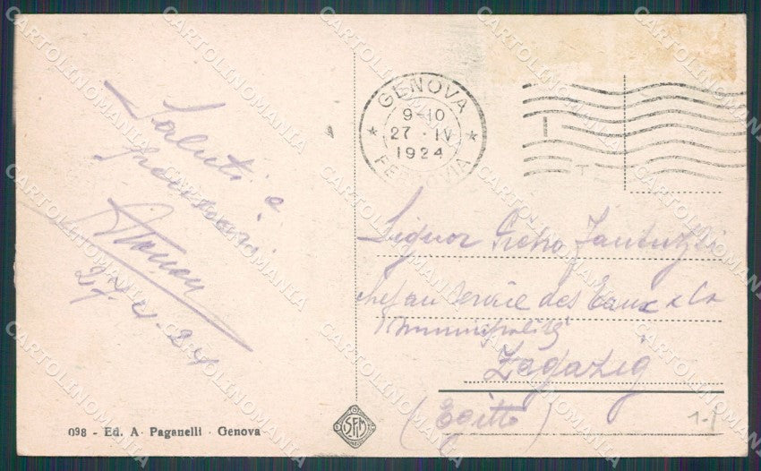 Genova Città Porto ABRASA cartolina WX2754 – retro