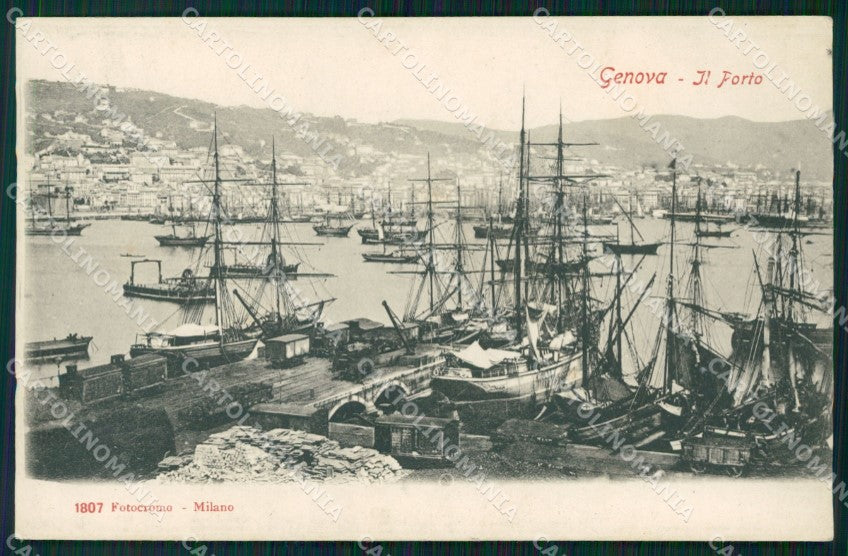 Genova Città Porto cartolina WX2755 – fronte
