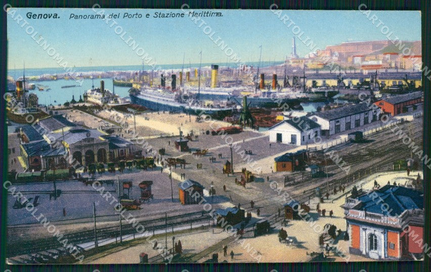 Genova Città Stazione Marittima cartolina WX2763 – fronte