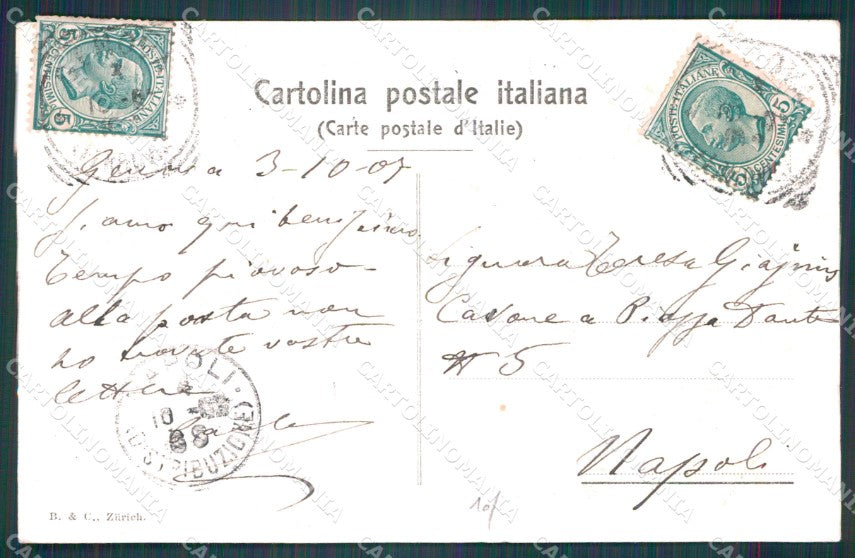Genova Città Ristorante Righi al Castellaccio cartolina WX2771 – retro