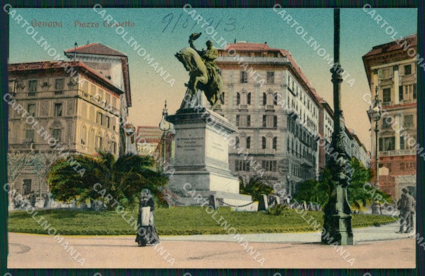 Genova Città Piazza Corvetto cartolina WX2774 – fronte