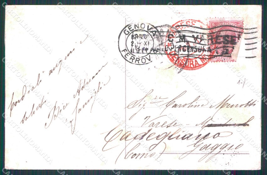 Genova Città Barca PIEGHE cartolina WX2775 – retro