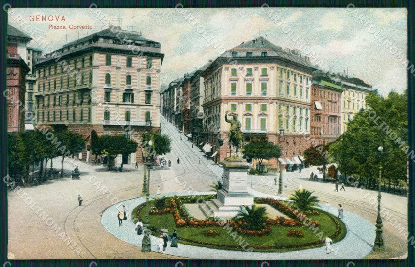 Genova Città Piazza Corvetto cartolina WX2777 – fronte