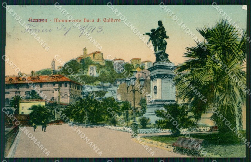 Genova Città Monumento Duca di Galliera cartolina WX2778 – fronte